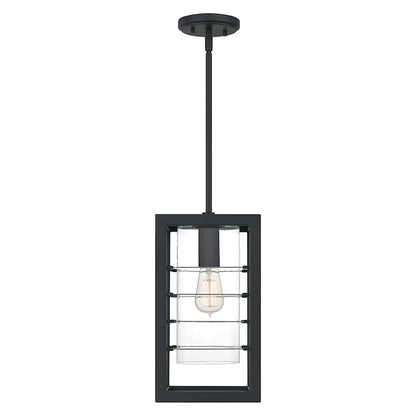 Bimini 1 Light Outdoor Hanging Lantern, Earth Black