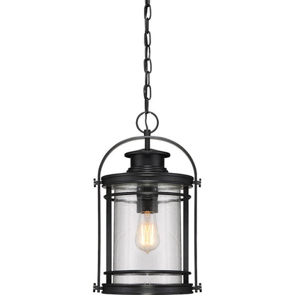 Booker 1 Light Mini Pendant, Mystic Black/Clear Seeded