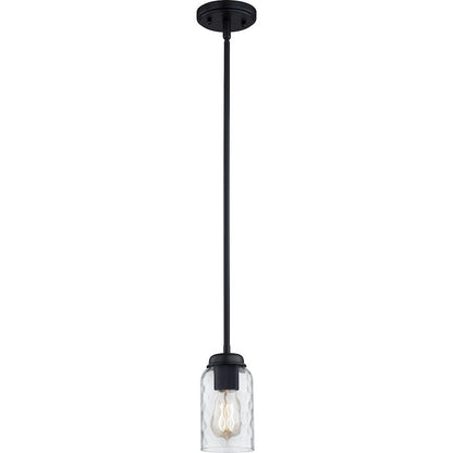 Blanche 1 Light Mini Pendant, Matte Black