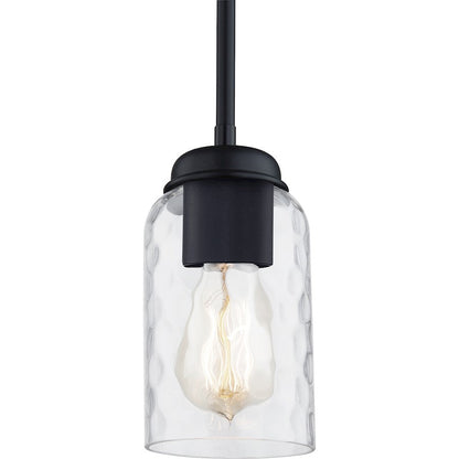 Blanche 1 Light Mini Pendant, Matte Black