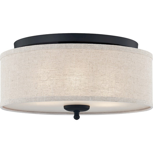 Blanche 3 Light Flush Mount, Matte Black