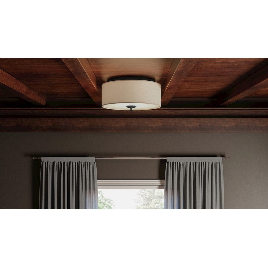 Blanche 3 Light Flush Mount, Matte Black