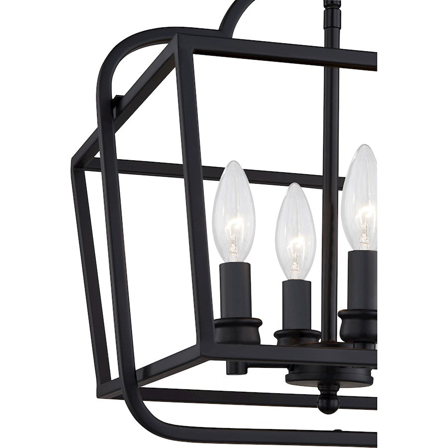 Blanche 4 Light Semi-Flush Mount, Matte Black