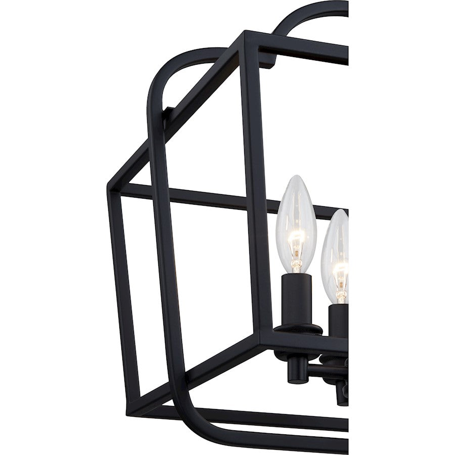 Blanche 4 Light Semi-Flush Mount, Matte Black