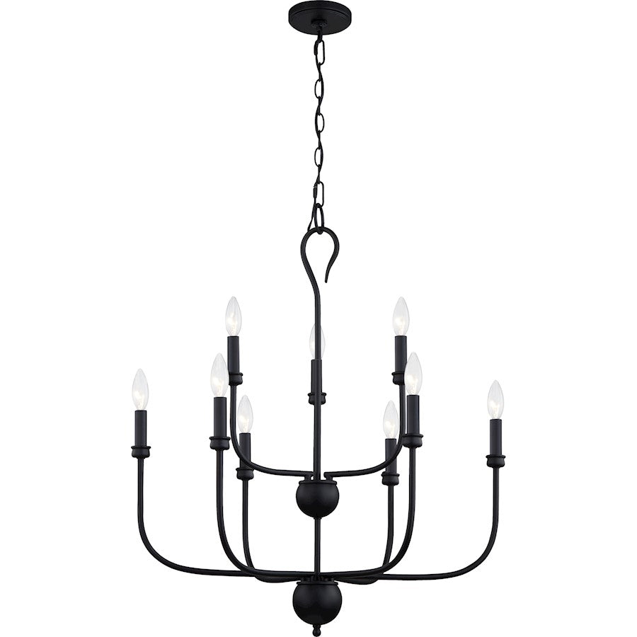 Blanche Chandelier, Matte Black