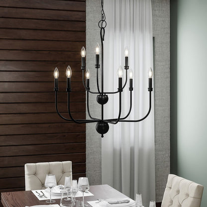 Blanche Chandelier, Matte Black