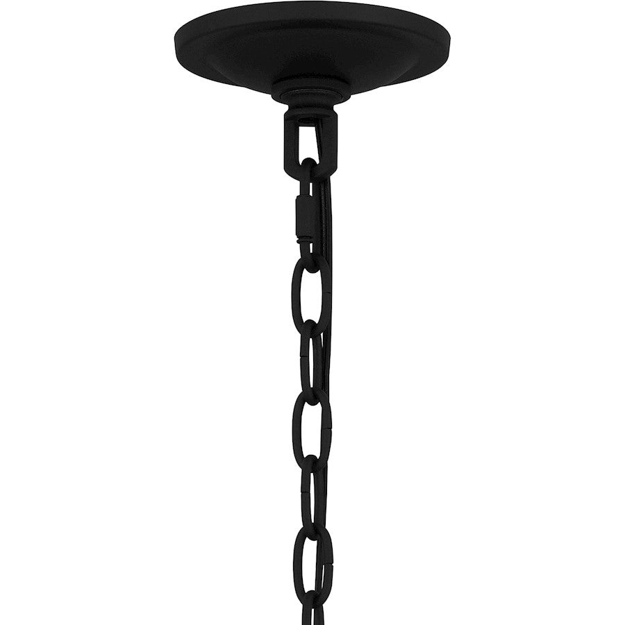 Blacksmith 4 Light Outdoor Pendant, Earth Black/Clear Seedy