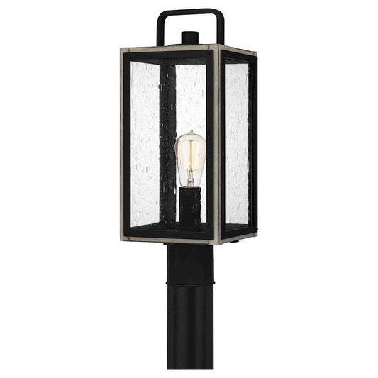 Bramshaw 1 Light 18.75" Outdoor Lantern, Black/Seed