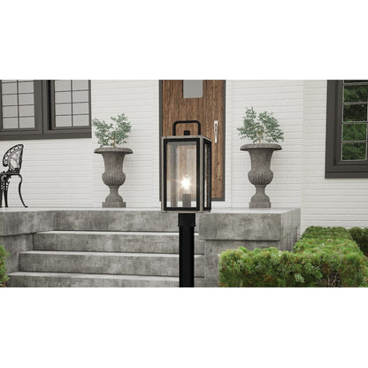 Bramshaw 1 Light 18.75" Outdoor Lantern, Black/Seed