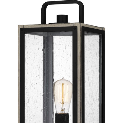 Bramshaw 1 Light 18.75" Outdoor Lantern, Black/Seed