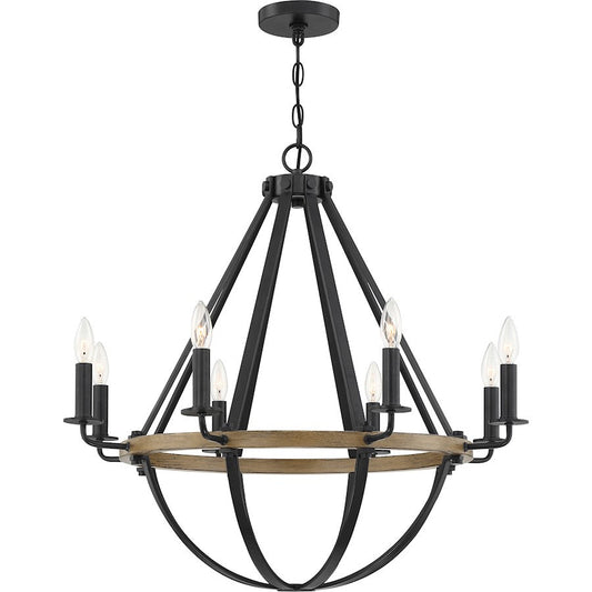 Bartlett 8 Light Chandelier, Earth Black