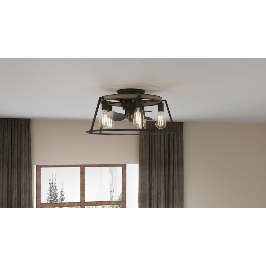 Quoizel Brockton 5 Light Fandelier, Grey Ash - BRT3124GK