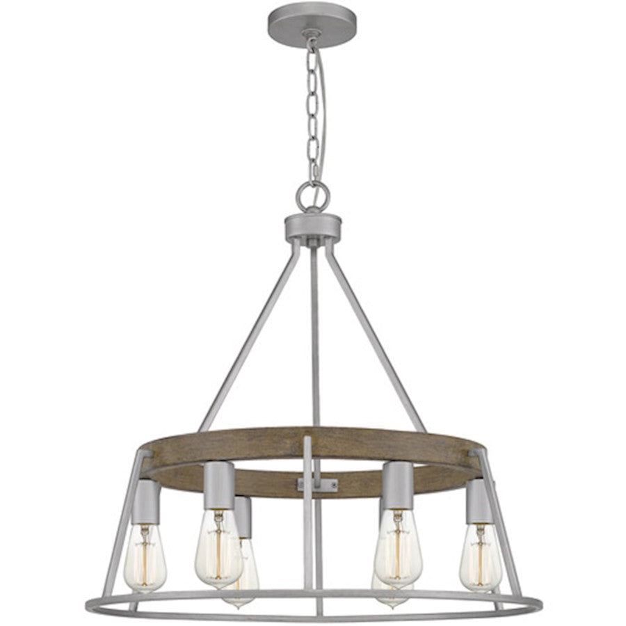 Quoizel Brockton 6 Light Chandelier, Brushed Silver - BRT5006BSR