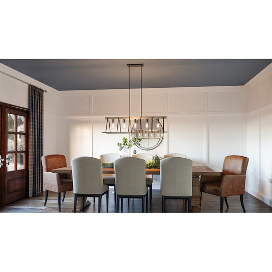 5 Light Brockton Island Chandelier, Grey Ash