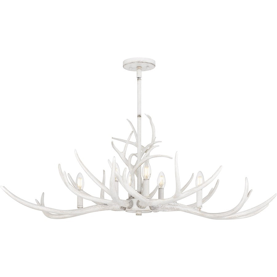 Quoizel Brosh 6 Light Island Light, Antique White - BSH640AWH