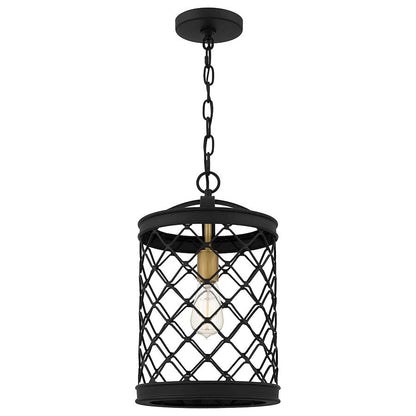 Calais 1 Light Mini Pendant, Earth Black