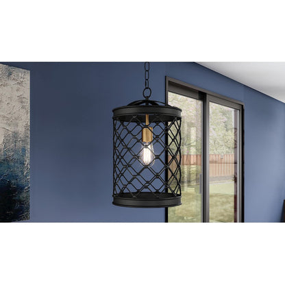 Calais 1 Light Mini Pendant, Earth Black