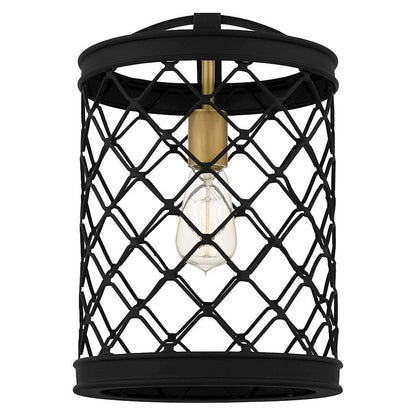 Calais 1 Light Mini Pendant, Earth Black