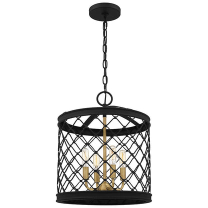 Calais 4 Light Pendant, Earth Black