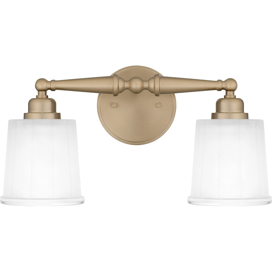 Quoizel Cecilia 2 Light Bath Light, Bronze Gold/Clear Sandblasted - CEC8616BGD