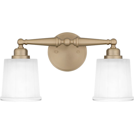 Quoizel Cecilia 2 Light Bath Light, Bronze Gold/Clear Sandblasted - CEC8616BGD