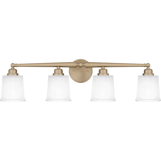 Quoizel Cecilia 4 Light Bath Light, Bronze Gold/Clear Sandblasted - CEC8632BGD