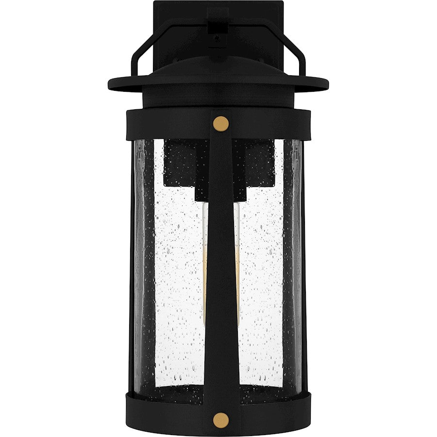 Clifton 1 Light Outdoor Lantern, Earth Black/Clear Seedy