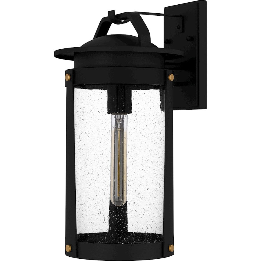 Clifton 1 Light Outdoor Lantern, Earth Black/Clear Seedy