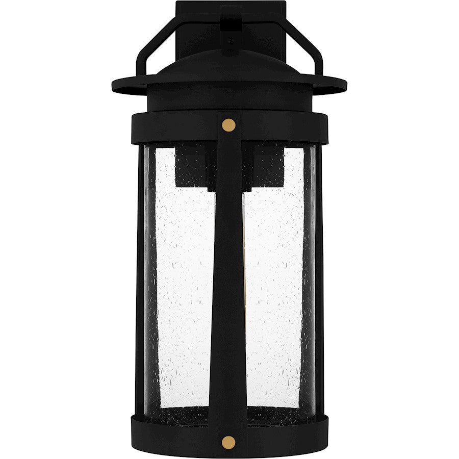 Clifton 1 Light Outdoor Lantern, Earth Black/Clear Seedy