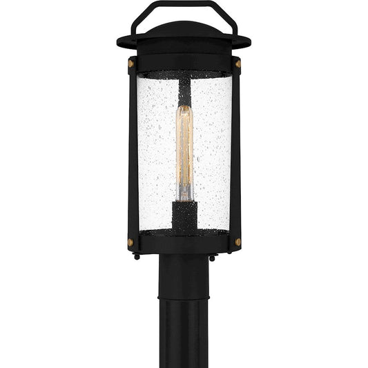 Clifton 1 Light 20" Outdoor Lantern, Earth Black/Clear Seedy