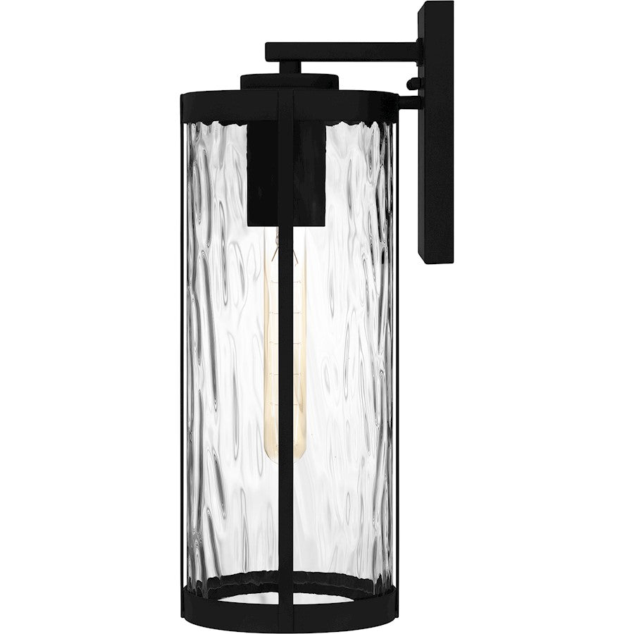 Culpo 1 Light Outdoor Lantern, Matte Black/Clear Water