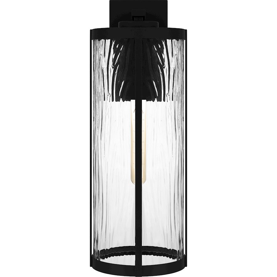 Culpo 1 Light Outdoor Lantern, Matte Black/Clear Water