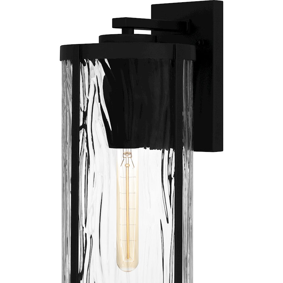 Culpo 1 Light Outdoor Lantern, Matte Black/Clear Water