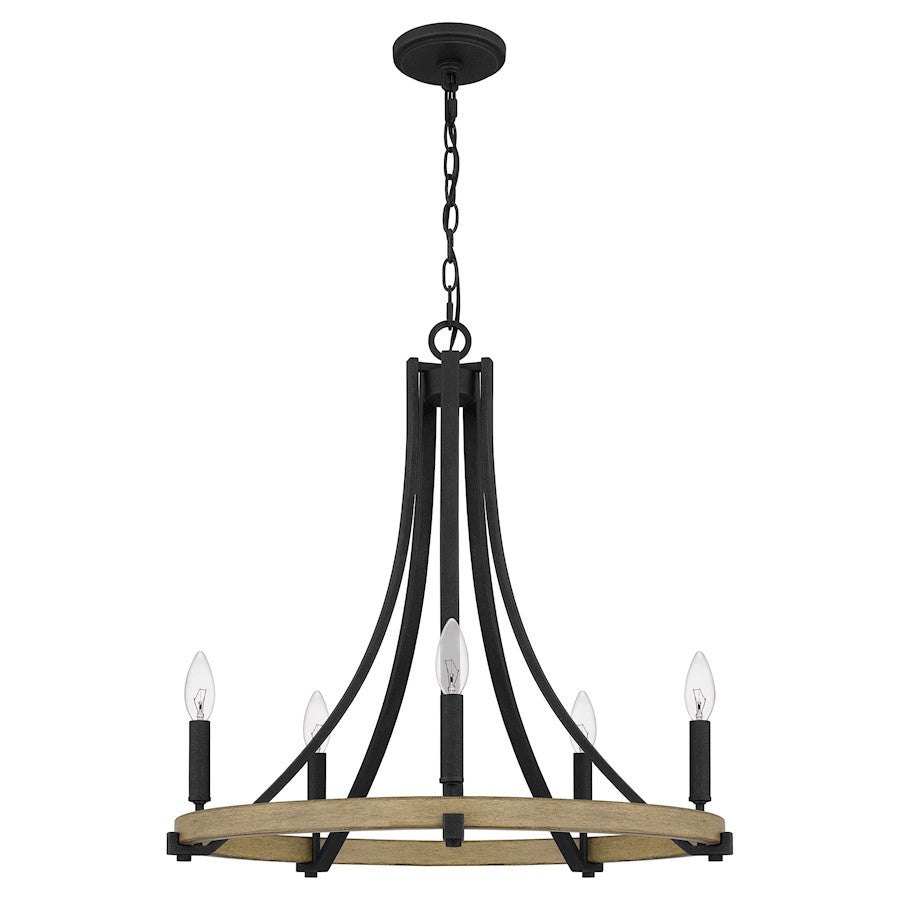 Colombes 5 Light Chandelier, Grey Ash