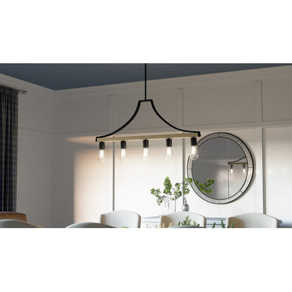 Colombes 5 Light Chandelier, Grey Ash