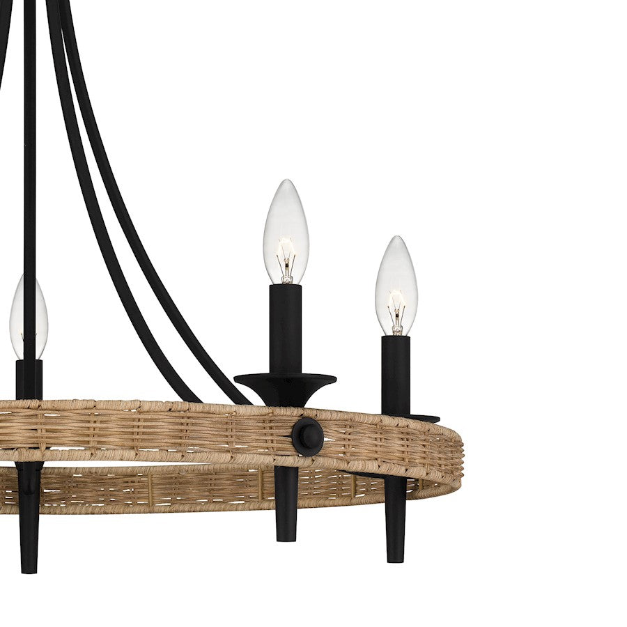 Catania 5 Light Chandelier, Matte Black