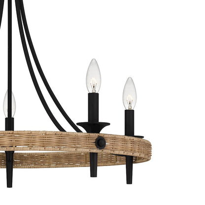 Catania 5 Light Chandelier, Matte Black