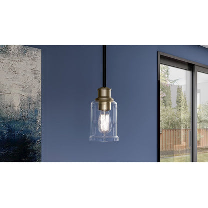 Cox 1 Light Mini Pendant, Matte Black/Clear