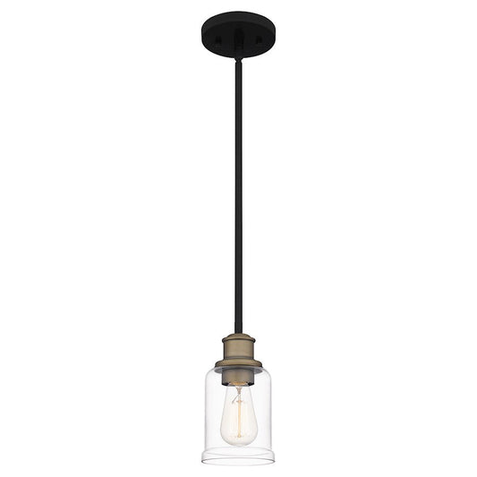 Cox 1 Light Mini Pendant, Matte Black/Clear