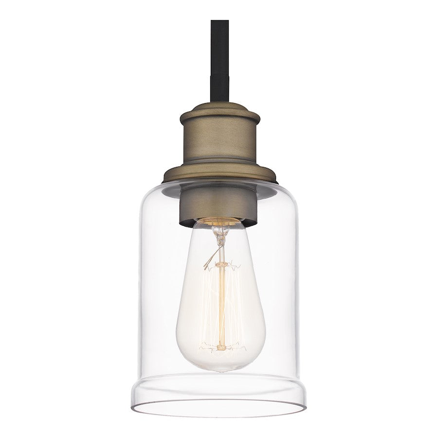 Cox 1 Light Mini Pendant, Matte Black/Clear