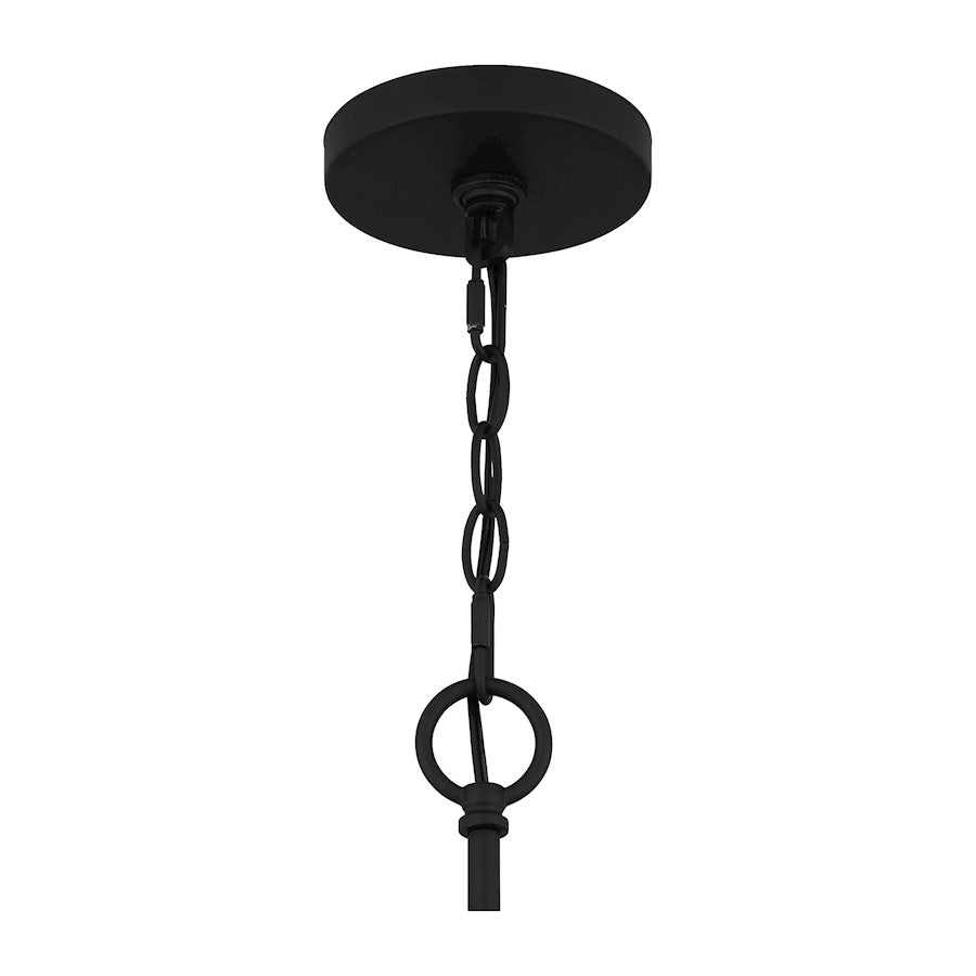 Cox  Chandelier, Matte Black/Clear