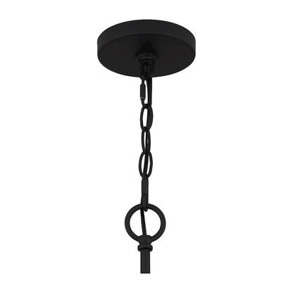 Cox  Chandelier, Matte Black/Clear