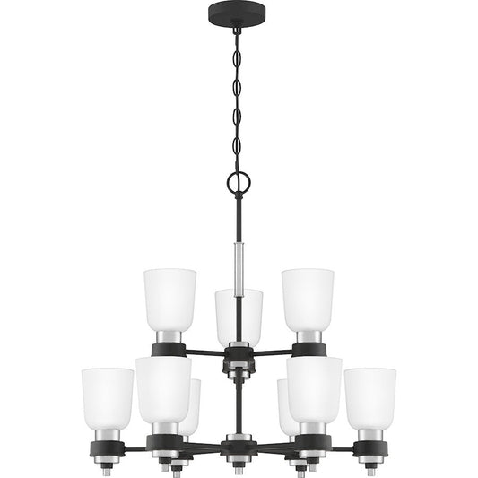 Quoizel Conrad 9 Light Chandelier, Brushed Nickel - CRD5027BN