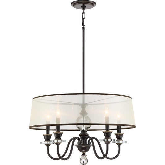 Ceremony 5 Light Chandelier, Palladian Bronze