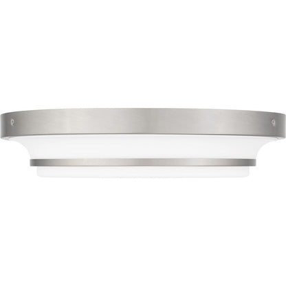 Cromwell Flush Mount, Nickel/White Painted Etched