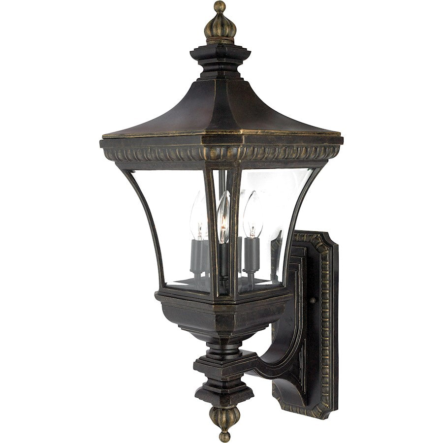 3 Light Devon Up Mount Outdoor Wall Lantern, Imperial Bronze