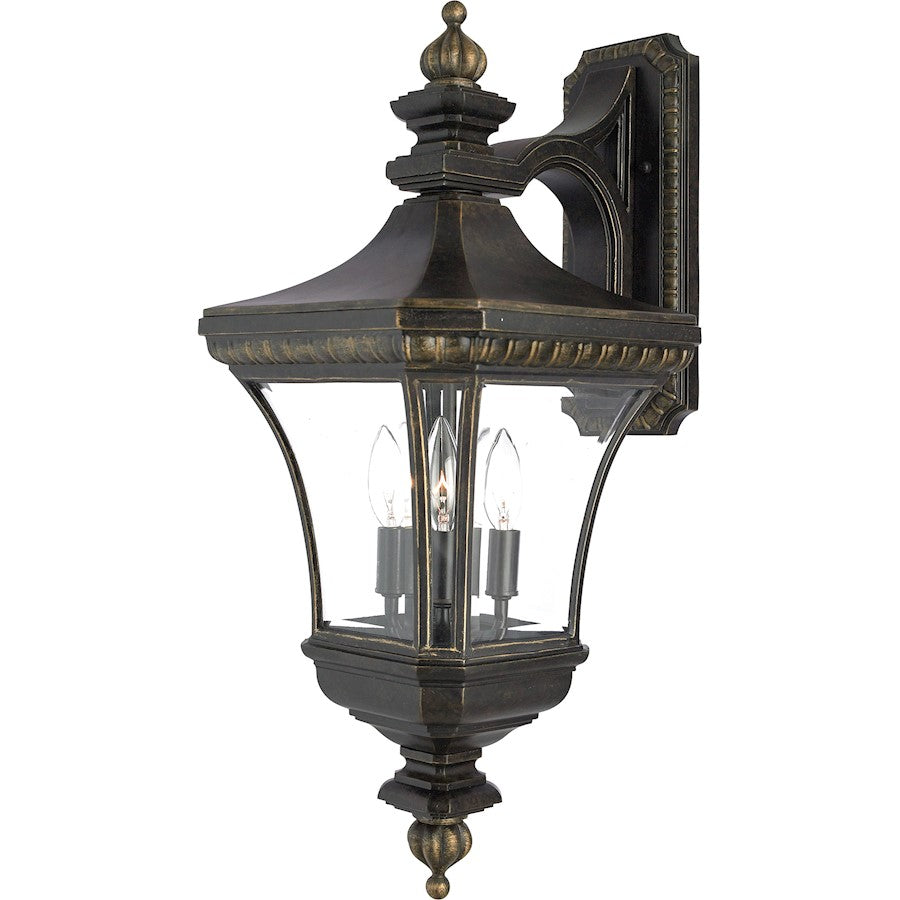 3 Light Devon Outdoor Wall Lantern, Imperial Bronze