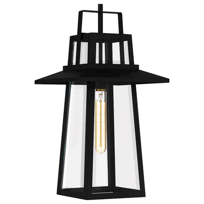 Devonport 1 Light Mini Pendant, Matte Black/Clear Beveled