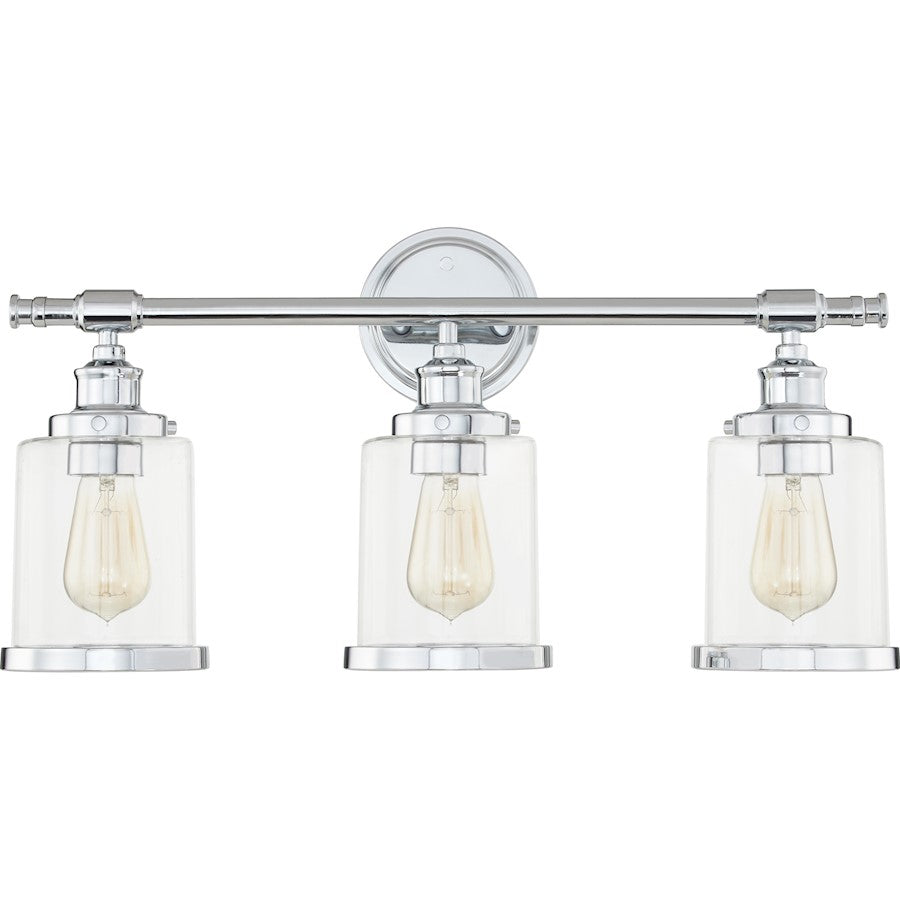 Dixie 3 Light Bath Light, Clear