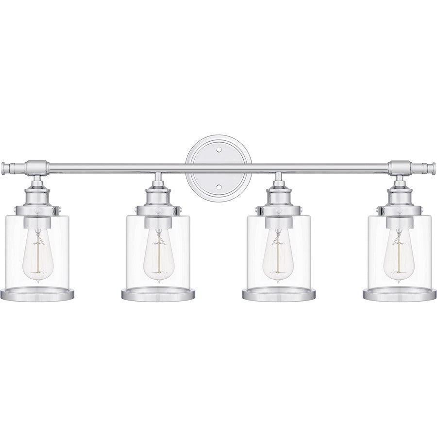 Dixie 4 Light Bath Light, Clear